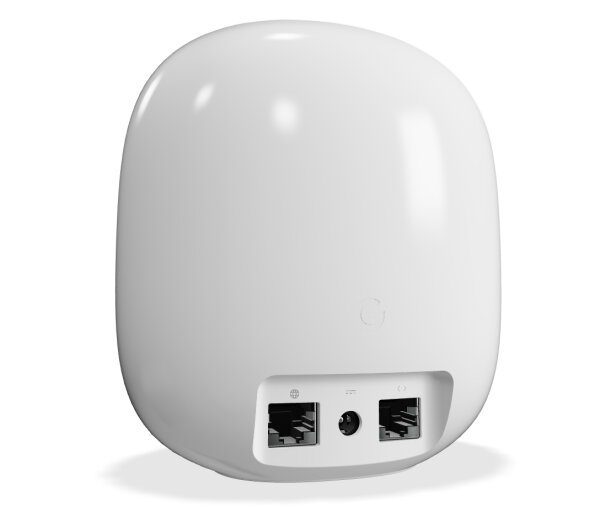 Google Nest Wifi Pro - Weiß - 2x2 - Mesh-Router - 408,7 m² - Tri-Band (2,4 GHz/5 GHz/6 GHz) - Wi-Fi 6E (802.11ax)