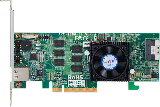 Areca ARC-1886-8I - PCI Express 4.0 - SAS - SATA - PCI Express x8 - 0,1,3,5,6,10,30,50,60,JBOD - 12 Gbit/s - 8000 MB - DDR4