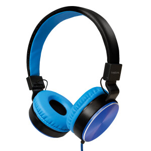 LogiLink HS0049 On-Ear Kopfh&ouml;rer blau - Kopfh&ouml;rer