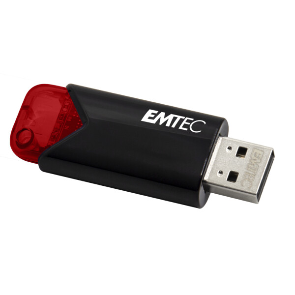 EMTEC Click Easy - 256 GB - USB Typ-A - 3.2 Gen 1 (3.1 Gen 1) - Ohne Deckel - Schwarz - Rot