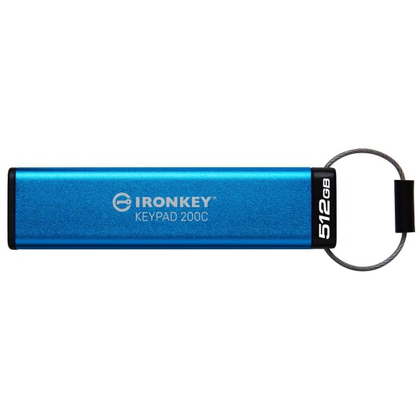 Kingston 512GB USB-C IronKey Keypad 200C - Flash-Speicher - unsortiert