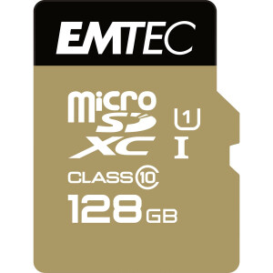 EMTEC Gold+ - Flash-Speicherkarte ( SD-Adapter inbegriffen ) - 128 GB