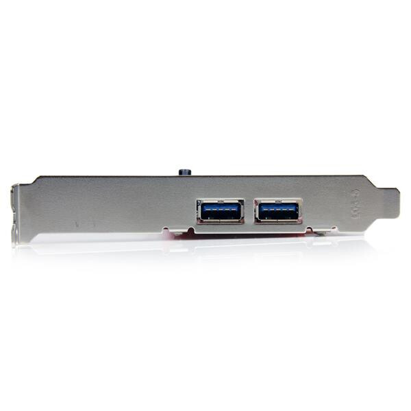 StarTech.com 2 Port USB 3.0 SuperSpeed PCI Schnittstellenkarte mit SATA-Stromanschluss - PCI - USB 3.2 Gen 1 (3.1 Gen 1) - Rot - NEC uPD720202 - 5 - 50 °C - -25 - 70 °C