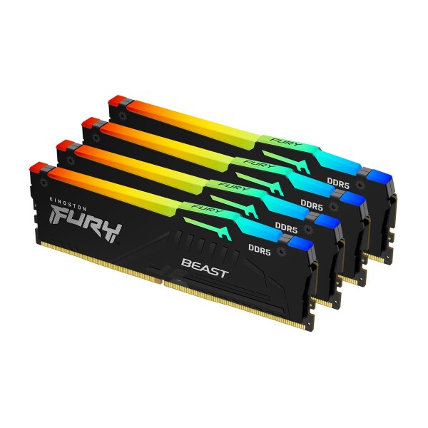 Kingston FURY Beast RGB - 64 GB - 4 x 16 GB - DDR5 - 6000 MHz - 288-pin DIMM