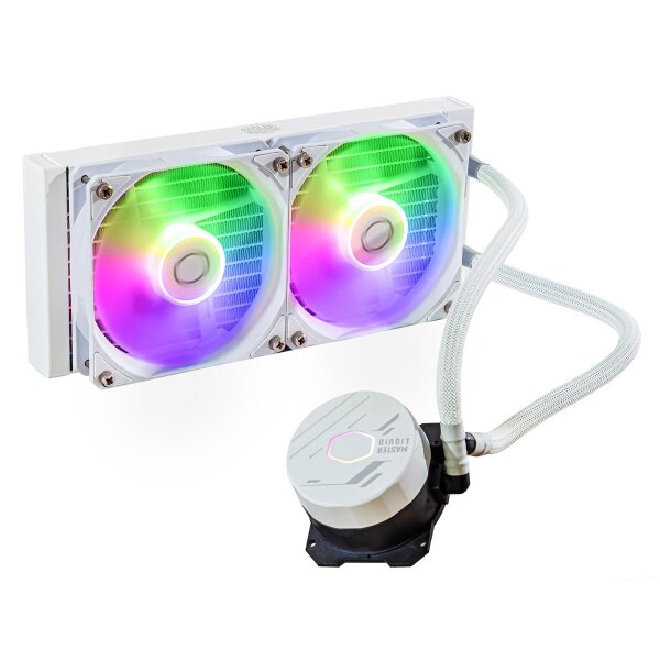 Cooler Master MasterLiquid 240L Core ARGB White - Flüssigkeitskühlung - 12 cm - 650 RPM - 1750 RPM - 27,2 dB - 71,93 cfm
