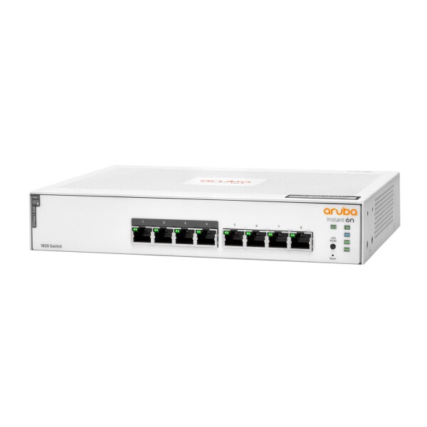 HPE Instant On 1830 8G 4p Class4 PoE 65W - Managed - L2 - Gigabit Ethernet (10/100/1000) - Power over Ethernet (PoE) - Rack-Einbau - 1U