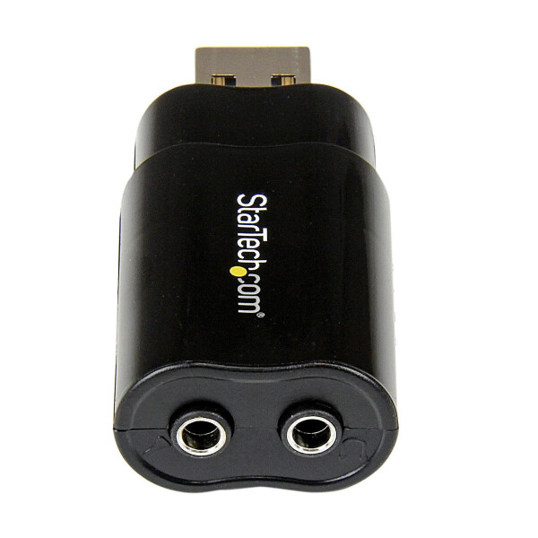 StarTech.com USB Audio Adapter - Externe USB Soundkarte - Schwarz - USB