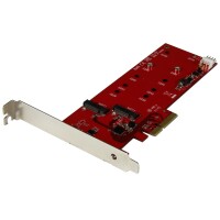 StarTech.com 2x M.2 SSD Controller Card - PCIe - M.2 SATA...