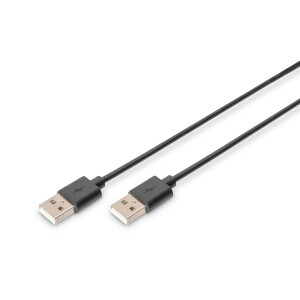 USB KAB. A/ST<>A/ST  1m USB 2.0 kompatibel, AWG30,UTP
