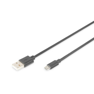 USB 2.0 KAB.A/ST<>m.B/ST 1m Micro B, AWG28