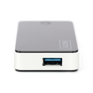 DIGITUS DA-70231 - USB 3.0, 4-ports HUB, 4xUSB A/F,1xUSB A/F Cable AM-AM 1.2M, incl.  5V 3,5A Netzteil, sw