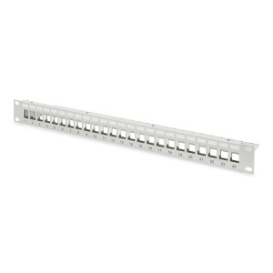 Patchpanel Modular 24port 1HE 19" 1HE, RAL7035 shielded