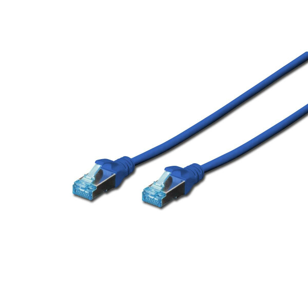 DIGITUS DK-1532-005/B - CAT 5e SF-UTP Patchkabel, PVC AWG 26/7, L&auml;nge 0,5 m, Farbe Blau
