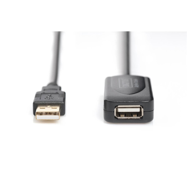 DIGITUS DA-70130-4 - USB 2.0 Repeater Kabel USB A male / A female, Länge 5m