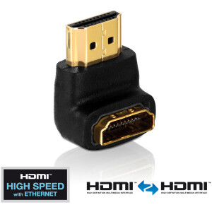 Adapter HDMI A ST&lt;&gt;BU  90&deg; 90&deg; gewinkelt,...