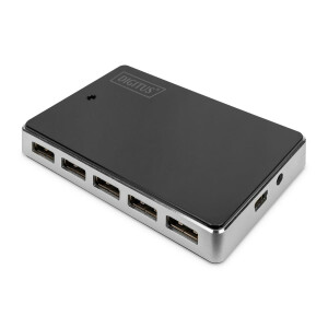 DIGITUS DA-70229 - USB 2.0 Hub 10-Port, 10xUSB A/F, 1x...