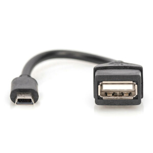 USB KAB. A/BU<>B/ST 5pin  0,2M USB 2.0 Adapterkabel, OTG