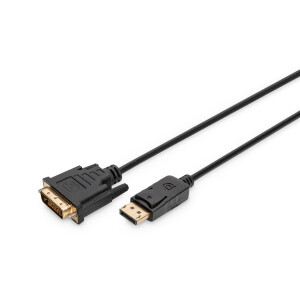 DisplayP.Kabel ST-DVI-D ST 3m AWG 32, schwarz, Adapter 3m