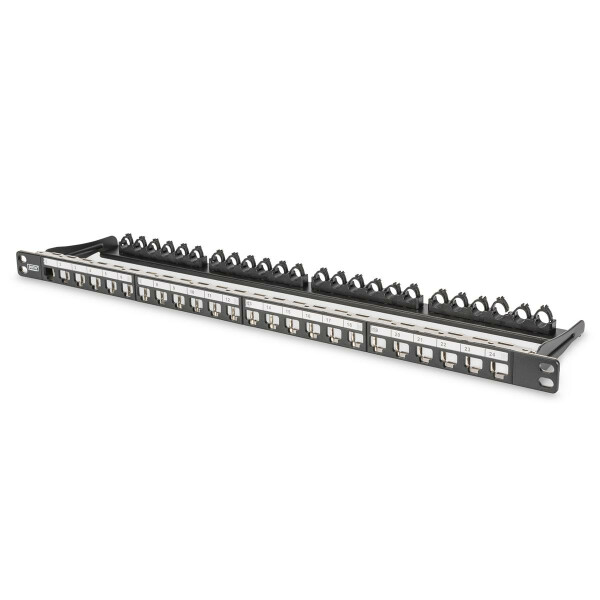 Patchpanel Modular 24port 05HE 19&quot; 0.5HE, RAL9005, shielded