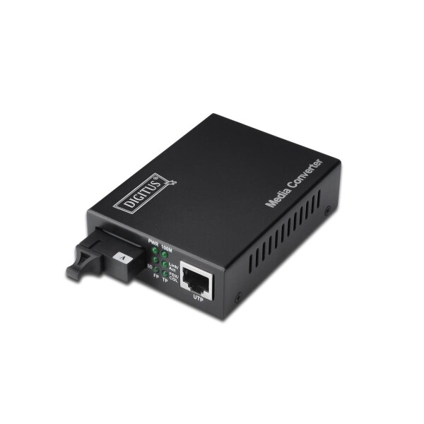 DIGITUS DN-82122 - Gigabit Ethernet Medienkonverter, Singlemode, BiDi Tx1310nm / Rx1550nm, SC connector, bis zu 20km