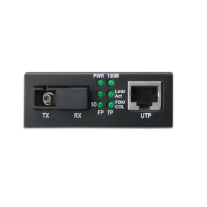 DIGITUS DN-82123 - Gigabit Ethernet Medienkonverter, Singlemode, BiDi Tx1550nm / Rx1310nm, SC connector, bis zu 20km