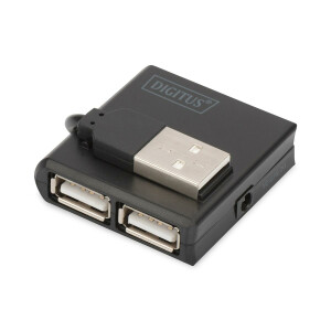 DIGITUS DA-70217 - USB 2.0 High-Speed Hub 4-Port 4x USB A/F, 1x USB B mini/M, inkl. USB Kabel