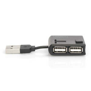 USB Hub  4PORT USB 2.0 Schwarz, Hot-Swap