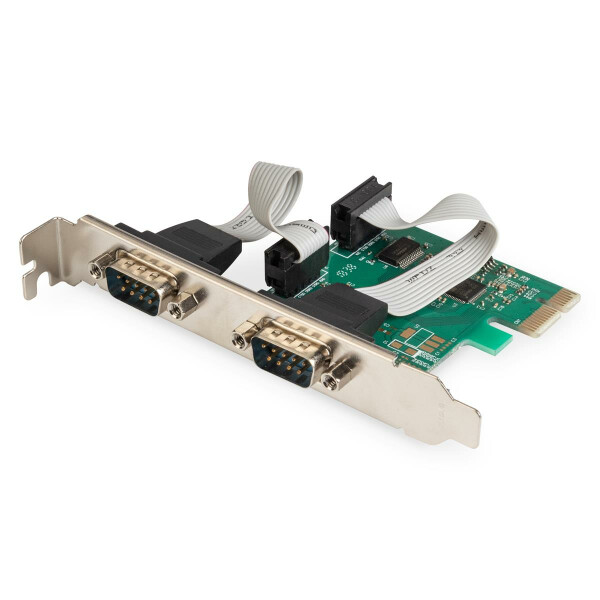 DIGITUS DS-30000-1 - Seriell I/O,2-port, PCIexpress Add-On card 2xDB9 M, Slot Blech+LP Blech, ASIX99100 Chipsatz